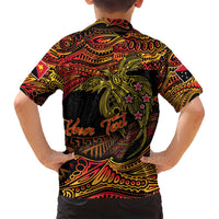 Papua New Guinea 50th Independence Day Family Matching Summer Maxi Dress and Hawaiian Shirt Culture Spirit and Sovereignty DT02 - Polynesian Pride