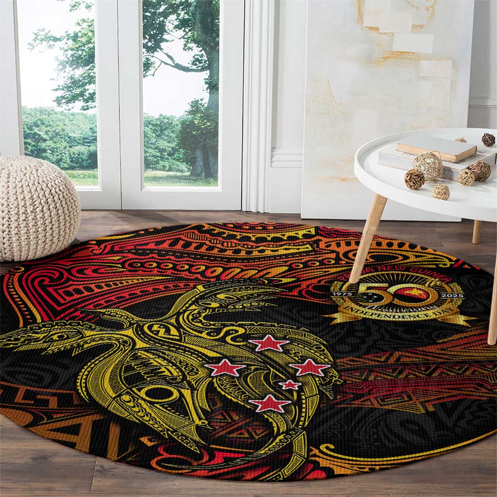 Papua New Guinea 50th Independence Day Round Carpet Culture Spirit and Sovereignty DT02 - Polynesian Pride