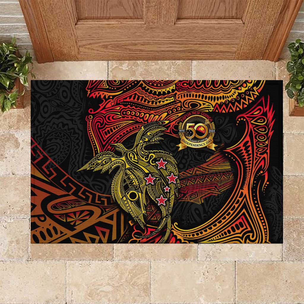 Papua New Guinea 50th Independence Day Rubber Doormat Culture Spirit and Sovereignty DT02 Art - Polynesian Pride
