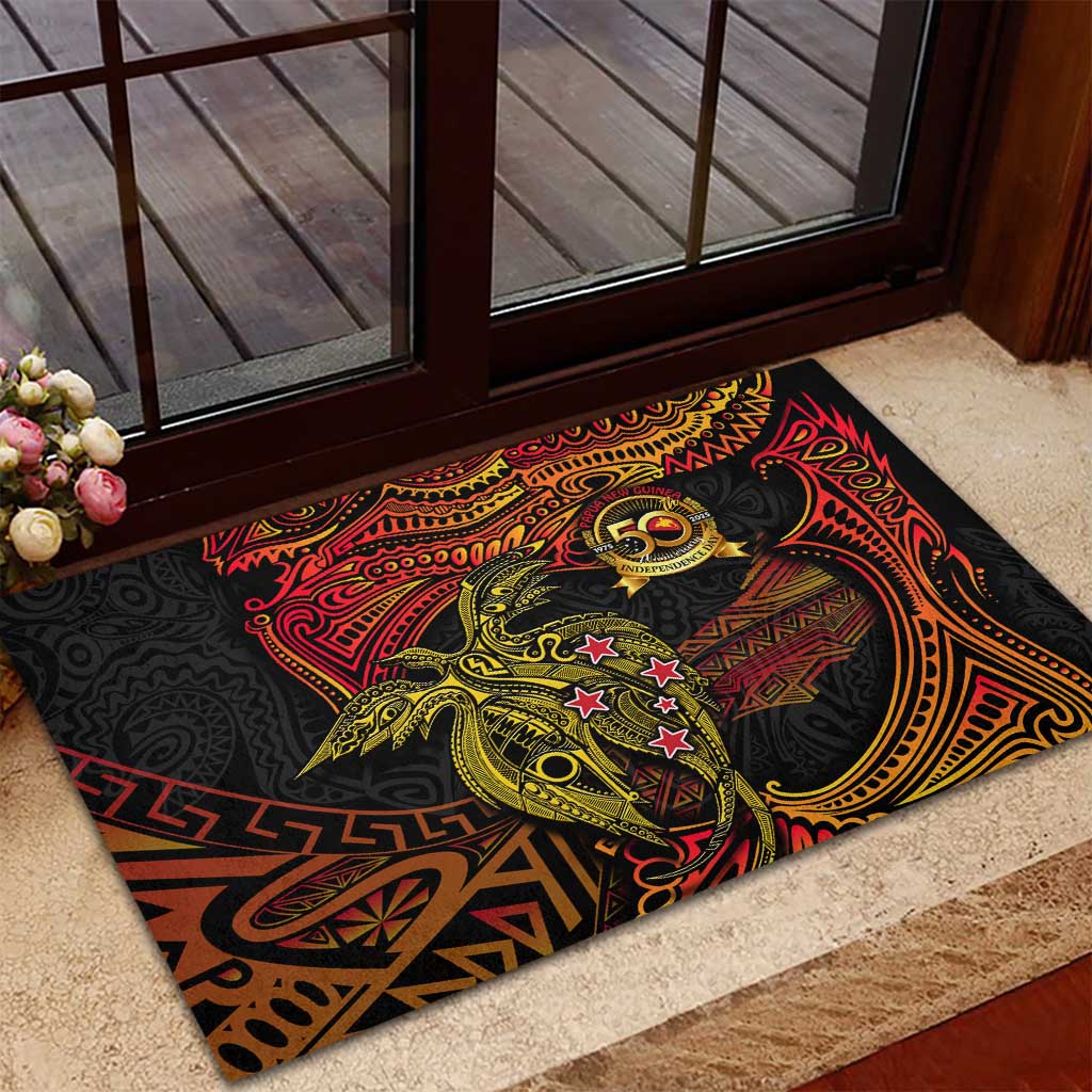 Papua New Guinea 50th Independence Day Rubber Doormat Culture Spirit and Sovereignty DT02 - Polynesian Pride