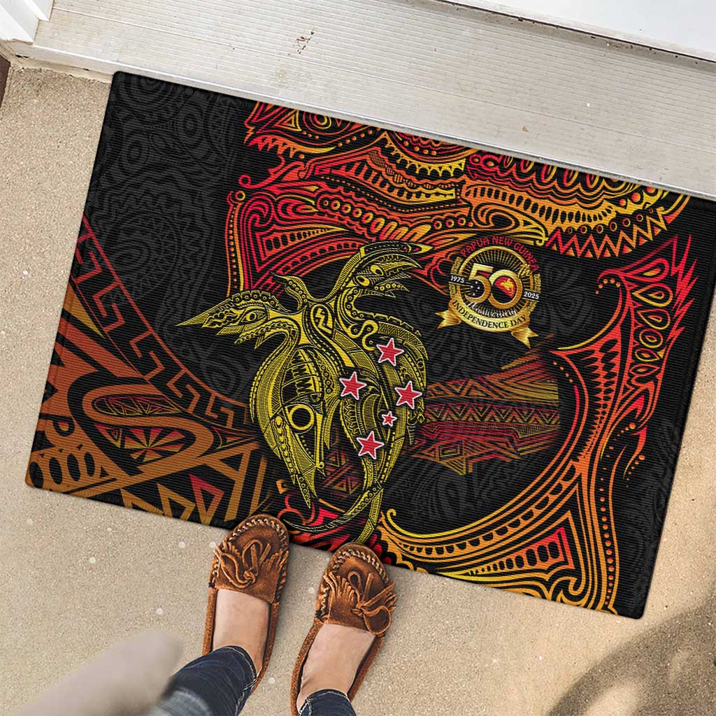 Papua New Guinea 50th Independence Day Rubber Doormat Culture Spirit and Sovereignty DT02 - Polynesian Pride