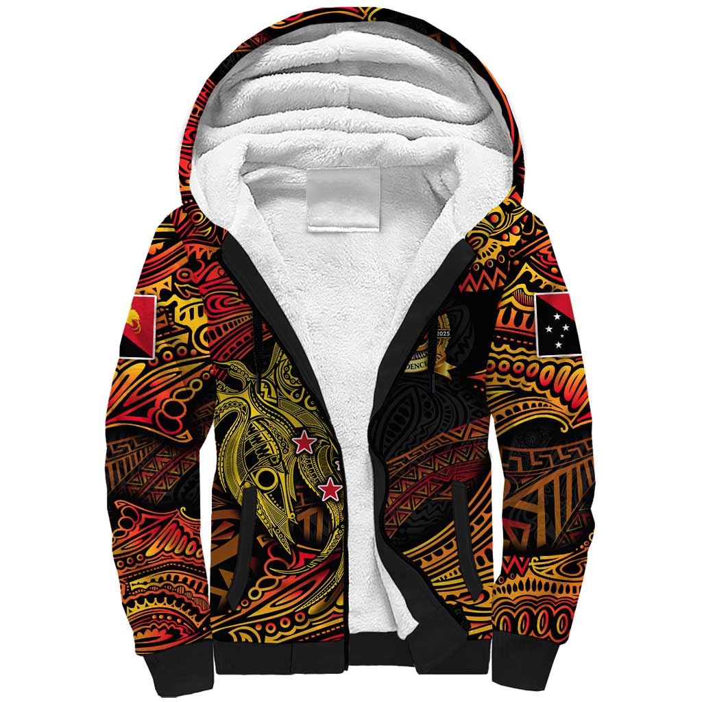 Papua New Guinea 50th Independence Day Sherpa Hoodie Culture Spirit and Sovereignty