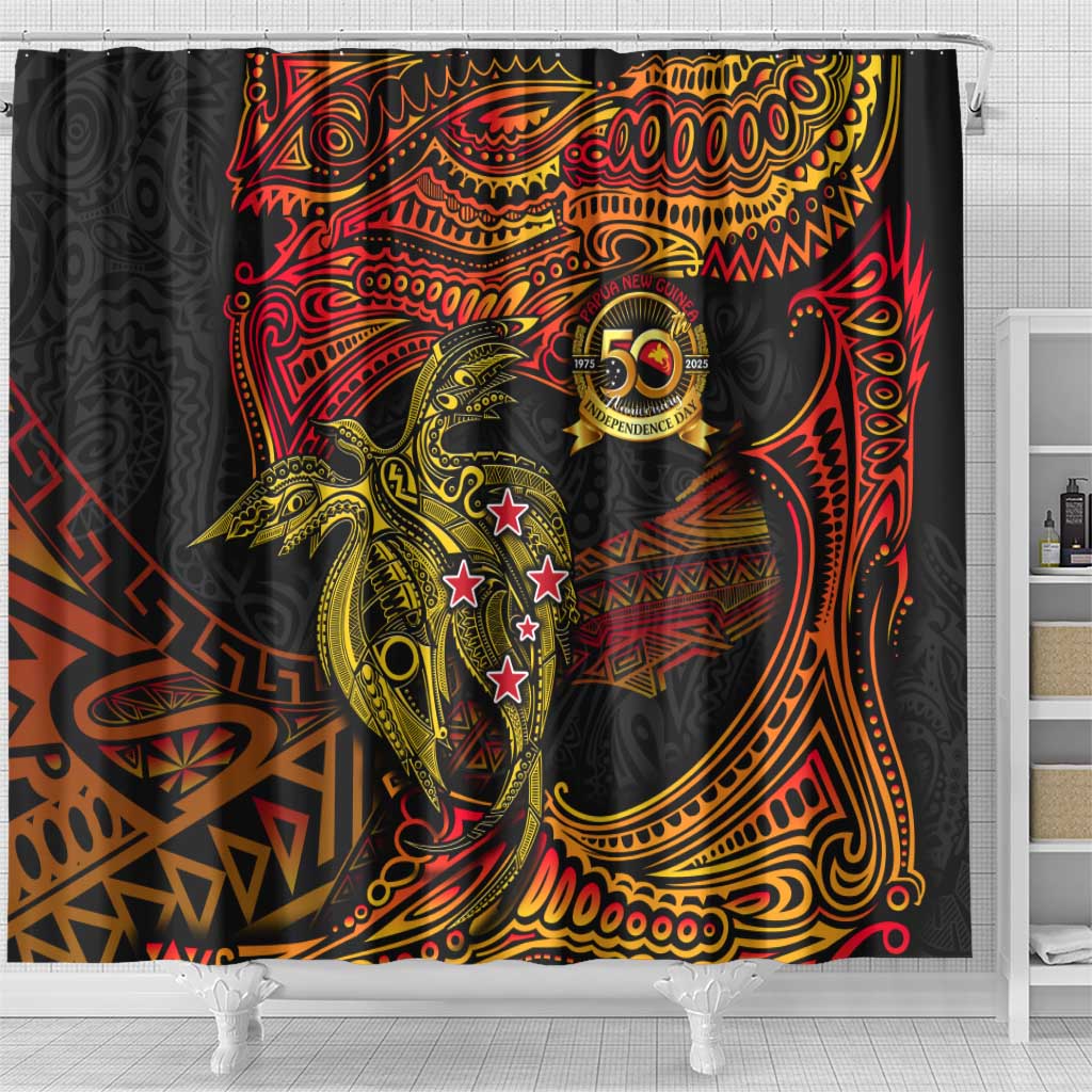 Papua New Guinea 50th Independence Day Shower Curtain Culture Spirit and Sovereignty DT02 - Polynesian Pride