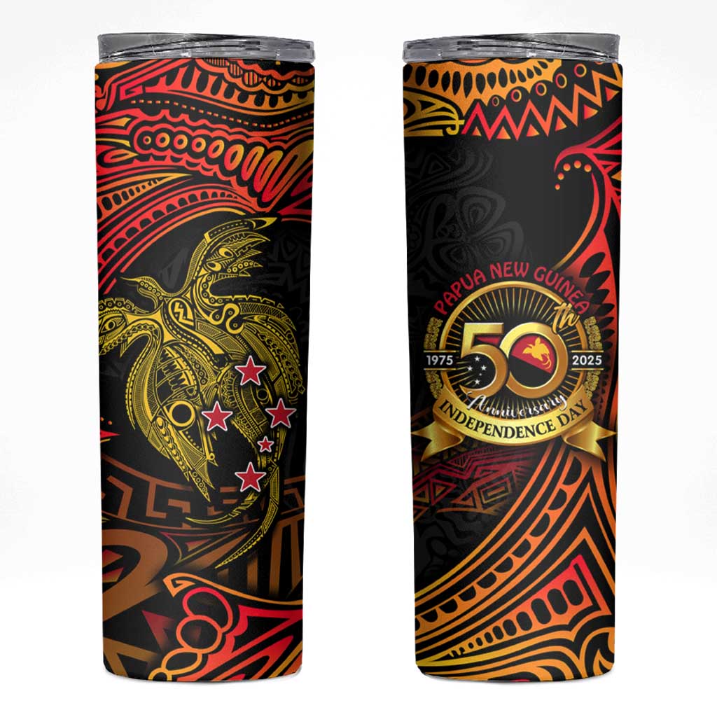 Papua New Guinea 50th Independence Day Skinny Tumbler Culture Spirit and Sovereignty DT02 Art - Polynesian Pride