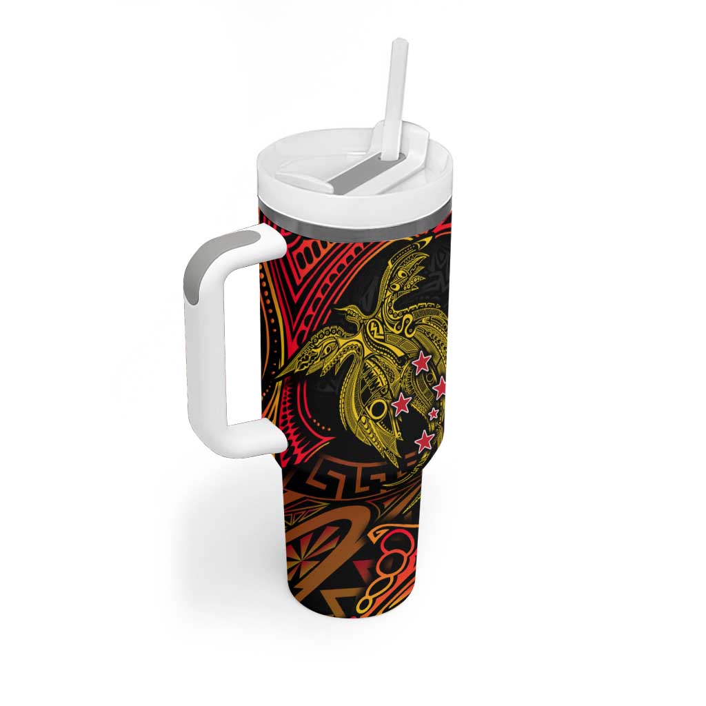 Papua New Guinea 50th Independence Day Tumbler With Handle Culture Spirit and Sovereignty DT02 - Polynesian Pride