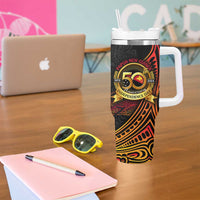 Papua New Guinea 50th Independence Day Tumbler With Handle Culture Spirit and Sovereignty DT02 - Polynesian Pride