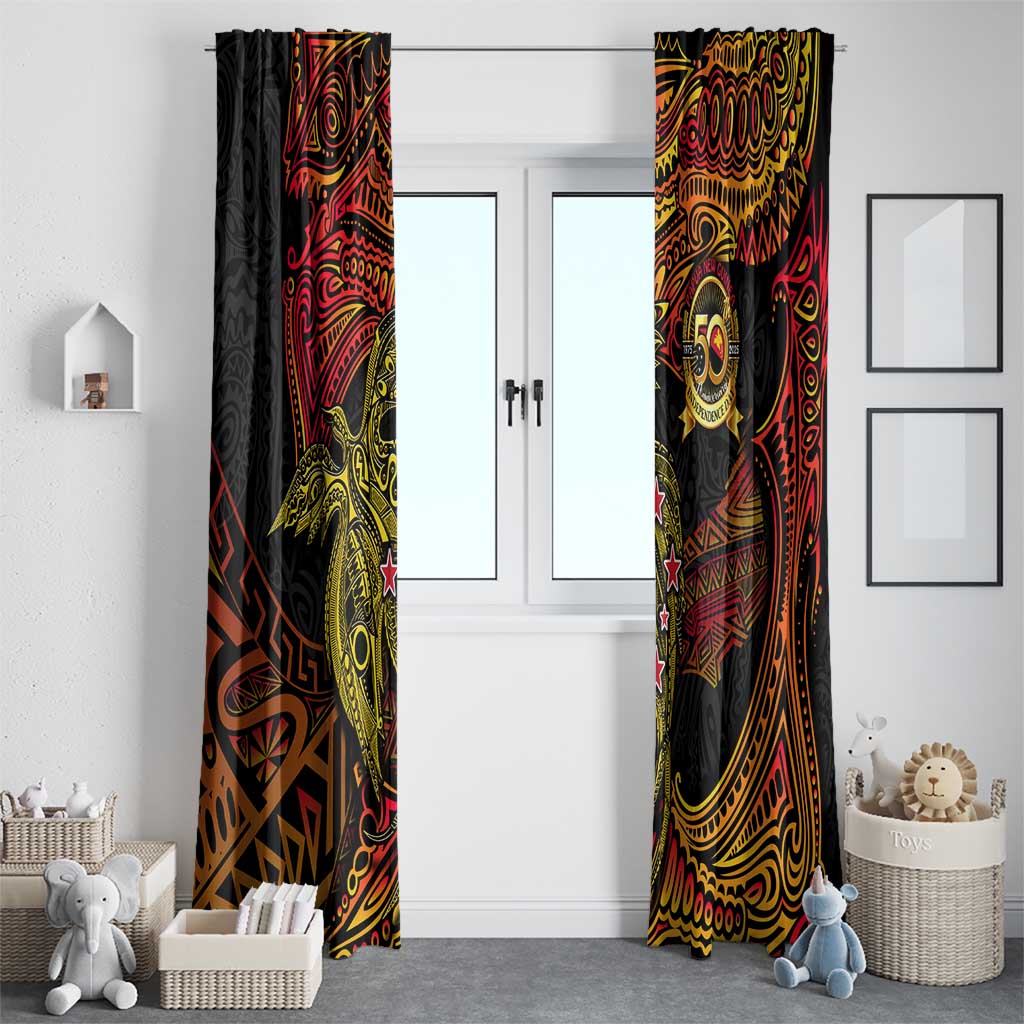 Papua New Guinea 50th Independence Day Window Curtain Culture Spirit and Sovereignty DT02 - Polynesian Pride