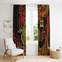 Papua New Guinea 50th Independence Day Window Curtain Culture Spirit and Sovereignty DT02 - Polynesian Pride