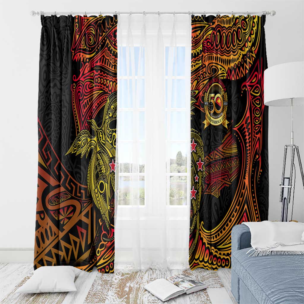 Papua New Guinea 50th Independence Day Window Curtain Culture Spirit and Sovereignty DT02 - Polynesian Pride