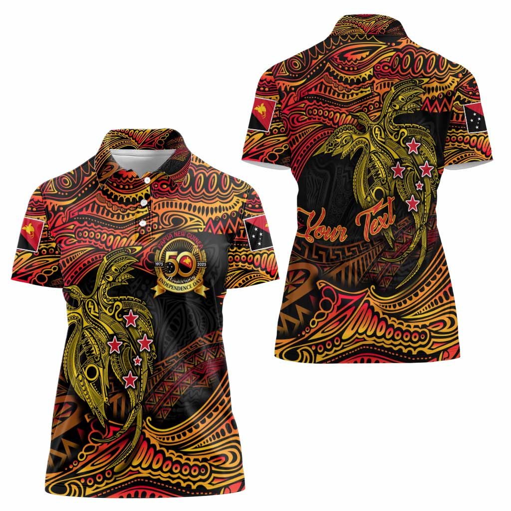 Papua New Guinea 50th Independence Day Women Polo Shirt Culture Spirit and Sovereignty