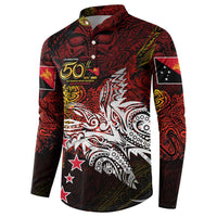 PNG 1975 - 2025 Button Sweatshirt Papua New Guinea 50th Independence Anniversary DT02 - Polynesian Pride