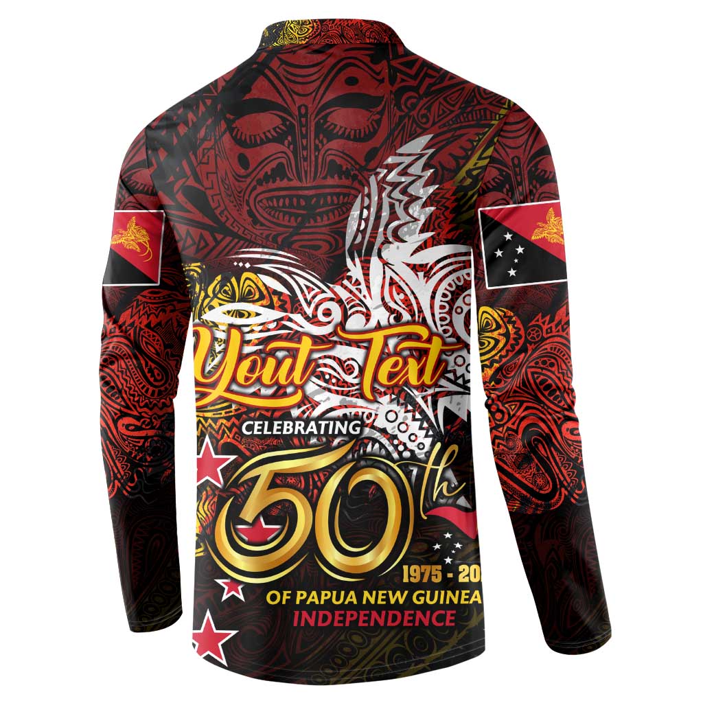 PNG 1975 - 2025 Button Sweatshirt Papua New Guinea 50th Independence Anniversary DT02 - Polynesian Pride