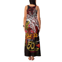 PNG 1975 - 2025 Family Matching Tank Maxi Dress and Hawaiian Shirt Papua New Guinea 50th Independence Anniversary DT02 - Polynesian Pride