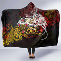 PNG 1975 - 2025 Hooded Blanket Papua New Guinea 50th Independence Anniversary DT02 One Size Art - Polynesian Pride