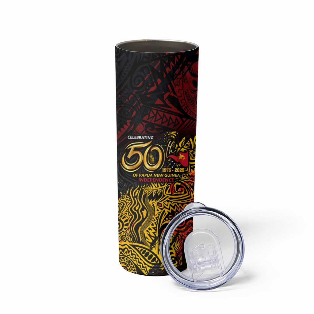PNG 1975 - 2025 Skinny Tumbler Papua New Guinea 50th Independence Anniversary