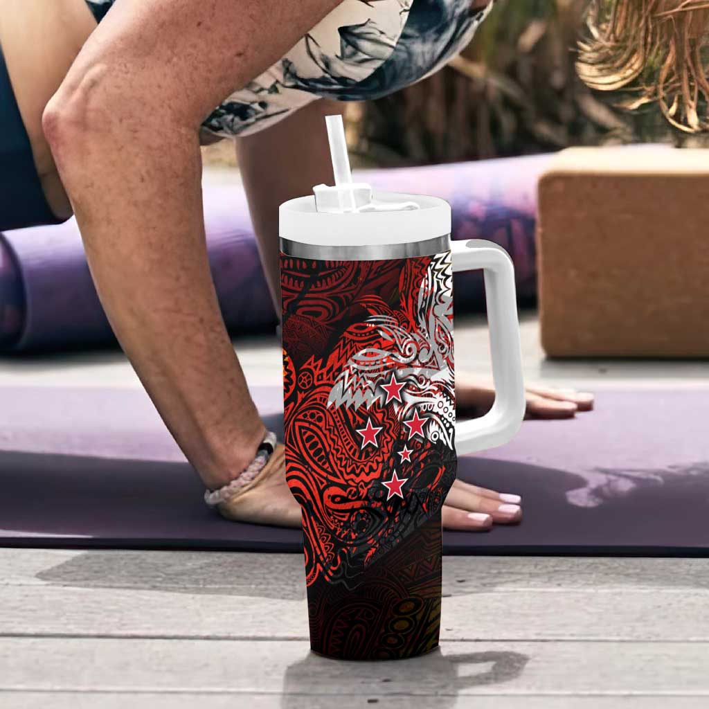 PNG 1975 - 2025 Tumbler With Handle Papua New Guinea 50th Independence Anniversary DT02 - Polynesian Pride