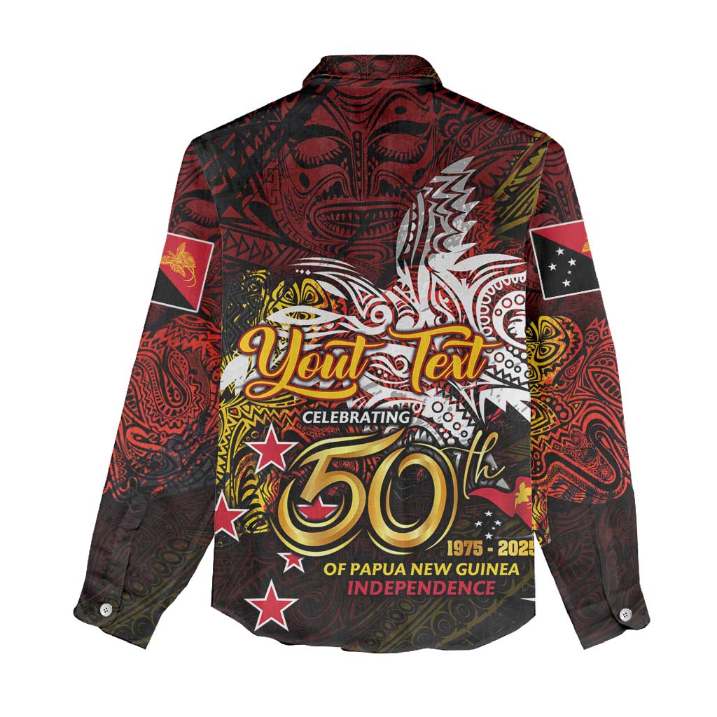PNG 1975 - 2025 Women Casual Shirt Papua New Guinea 50th Independence Anniversary