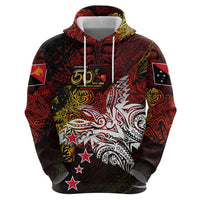 PNG 1975 - 2025 Zip Hoodie Papua New Guinea 50th Independence Anniversary DT02 - Polynesian Pride