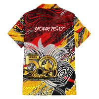 Papua New Guinea 50th Independence Day Family Matching Long Sleeve Bodycon Dress and Hawaiian Shirt Celebrate Our History, Inspire Our Future DT02 - Polynesian Pride