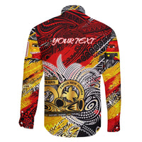 Papua New Guinea 50th Independence Day Family Matching Off The Shoulder Long Sleeve Dress and Hawaiian Shirt Celebrate Our History, Inspire Our Future
