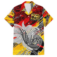 Papua New Guinea 50th Independence Day Family Matching Off Shoulder Maxi Dress and Hawaiian Shirt Celebrate Our History, Inspire Our Future