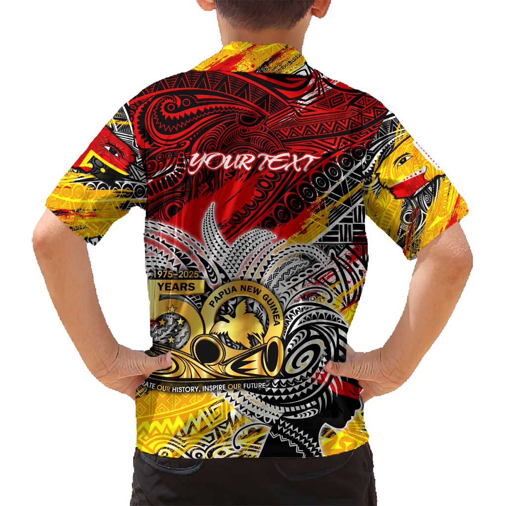 Papua New Guinea 50th Independence Day Family Matching Summer Maxi Dress and Hawaiian Shirt Celebrate Our History, Inspire Our Future DT02 - Polynesian Pride