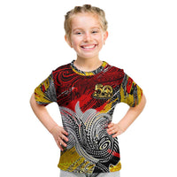 Papua New Guinea 50th Independence Day Kid T Shirt Celebrate Our History, Inspire Our Future DT02 Art - Polynesian Pride
