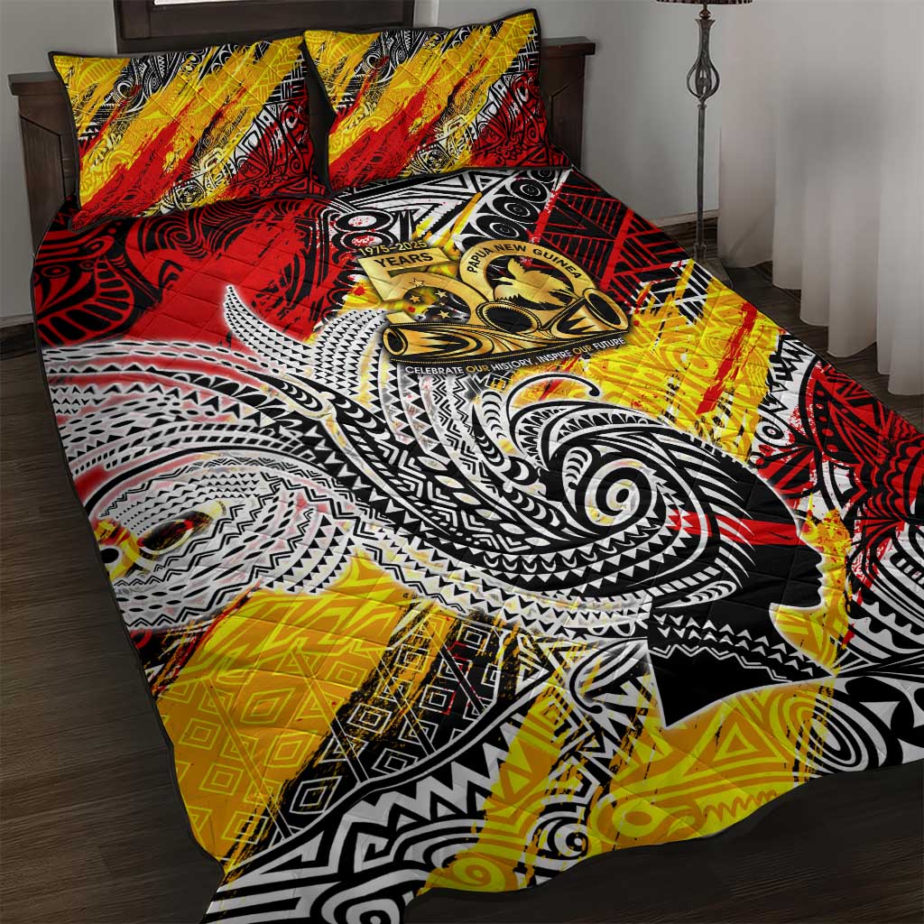 Papua New Guinea 50th Independence Day Quilt Bed Set Celebrate Our History, Inspire Our Future