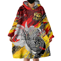 Papua New Guinea 50th Independence Day Wearable Blanket Hoodie Celebrate Our History, Inspire Our Future DT02 - Polynesian Pride