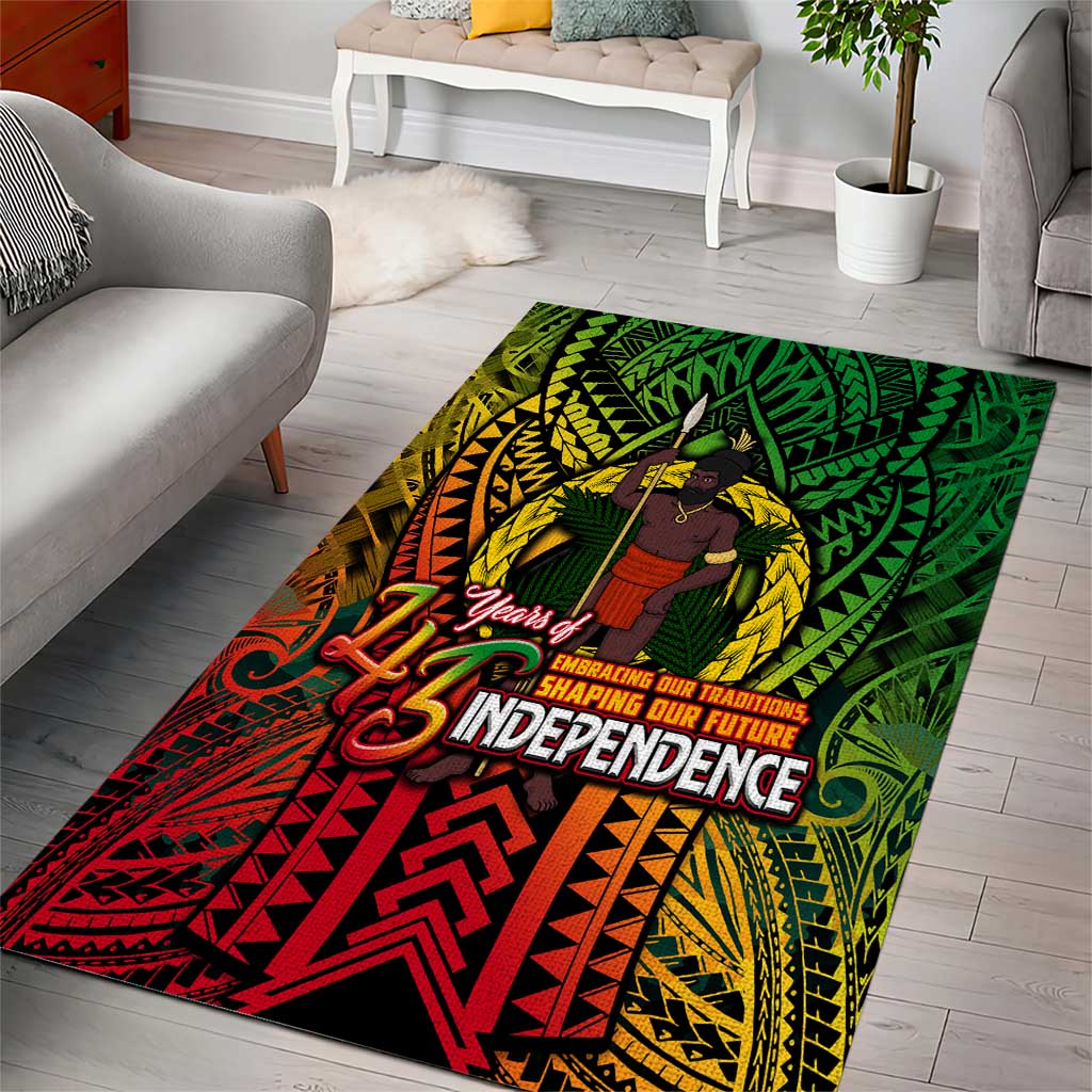Vanuatu 45th Independence Anniversary Area Rug Embracing Our Traditions Shaping Our Future DT02 - Polynesian Pride