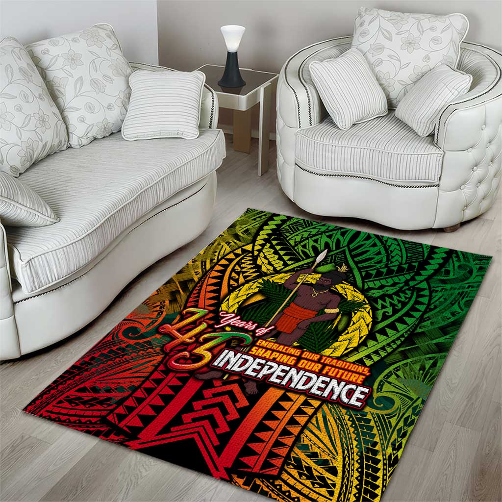 Vanuatu 45th Independence Anniversary Area Rug Embracing Our Traditions Shaping Our Future DT02 - Polynesian Pride