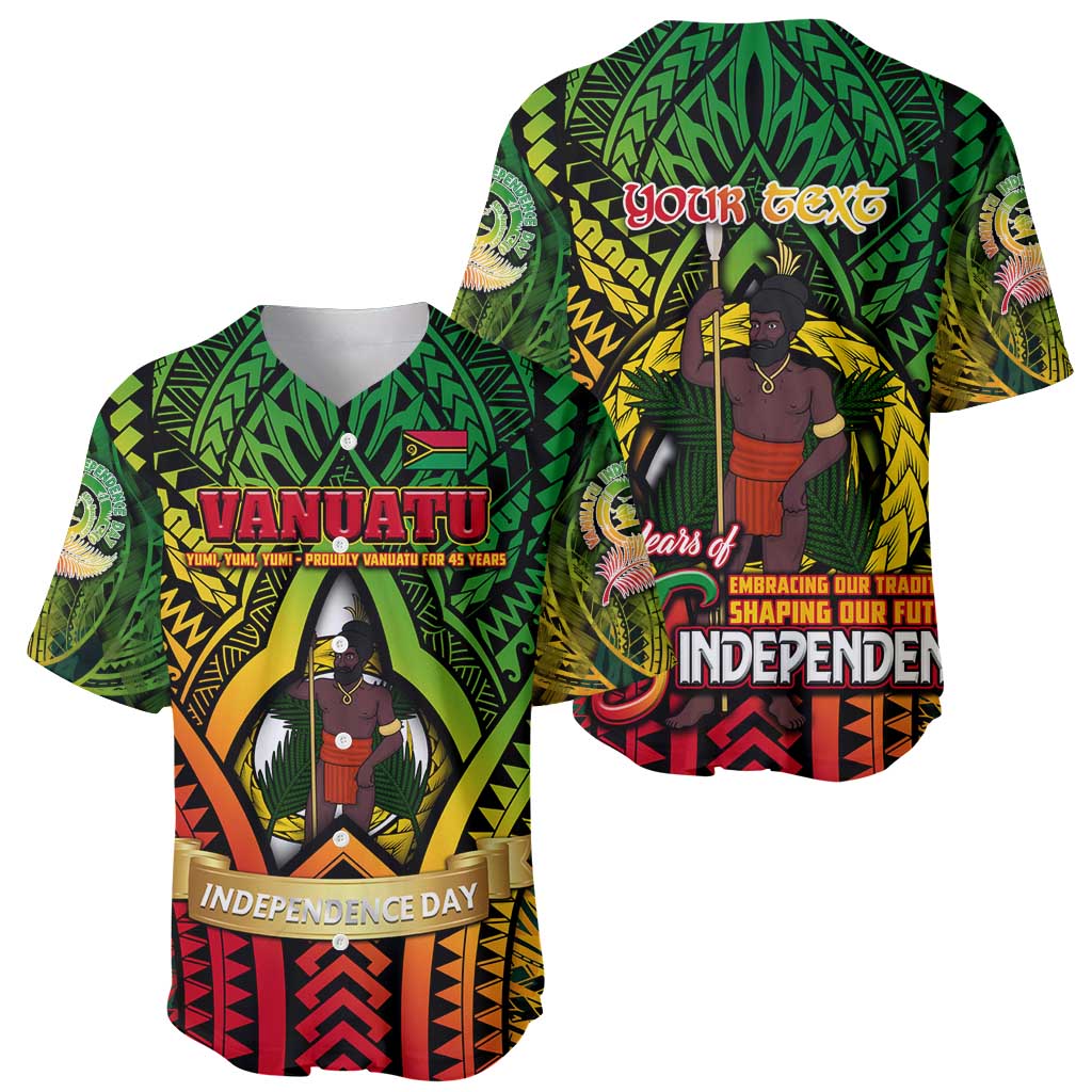 Vanuatu 45th Independence Anniversary Baseball Jersey Embracing Our Traditions Shaping Our Future