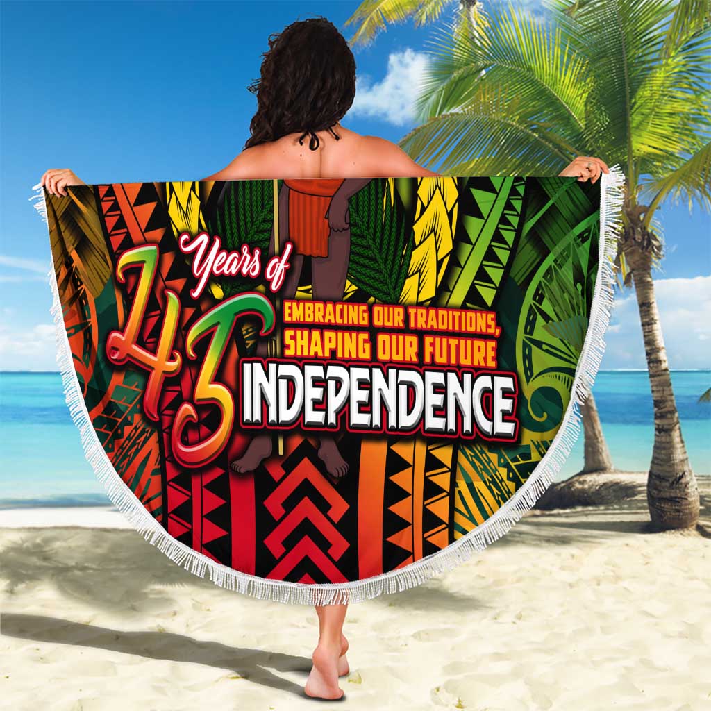 Vanuatu 45th Independence Anniversary Beach Blanket Embracing Our Traditions Shaping Our Future