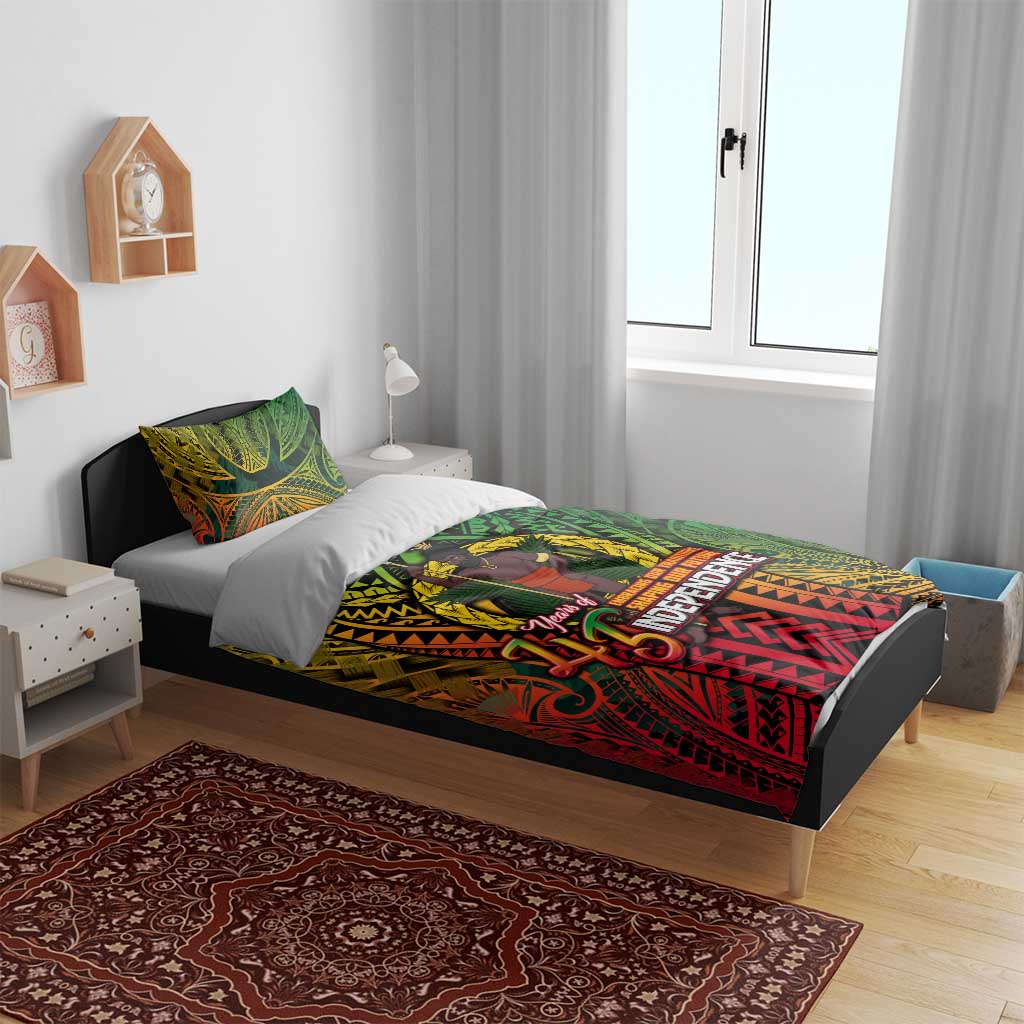 Vanuatu 45th Independence Anniversary Bedding Set Embracing Our Traditions Shaping Our Future