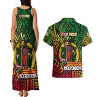Vanuatu 45th Independence Anniversary Couples Matching Tank Maxi Dress and Hawaiian Shirt Embracing Our Traditions Shaping Our Future