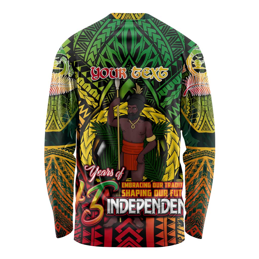 Vanuatu 45th Independence Anniversary Long Sleeve Shirt Embracing Our Traditions Shaping Our Future