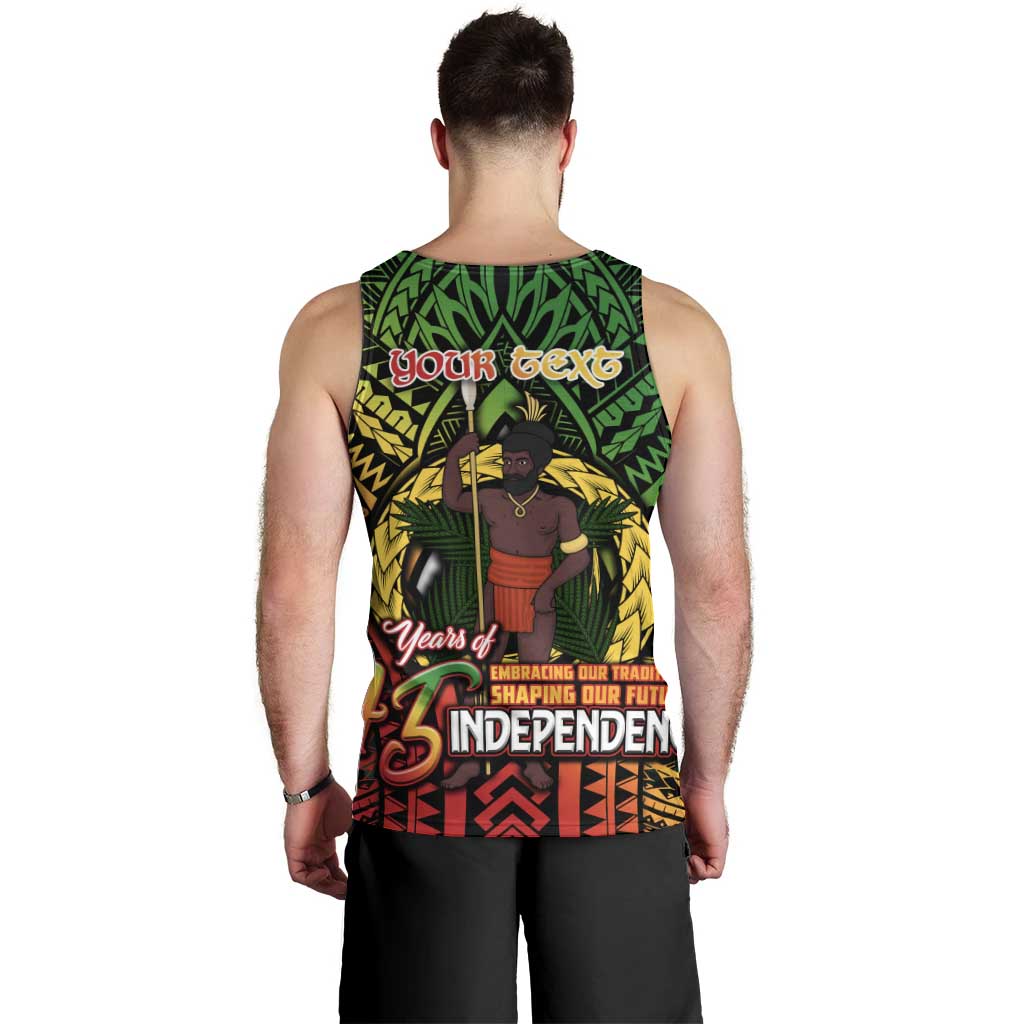 Vanuatu 45th Independence Anniversary Men Tank Top Embracing Our Traditions Shaping Our Future