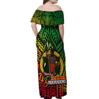 Vanuatu 45th Independence Anniversary Off Shoulder Maxi Dress Embracing Our Traditions Shaping Our Future