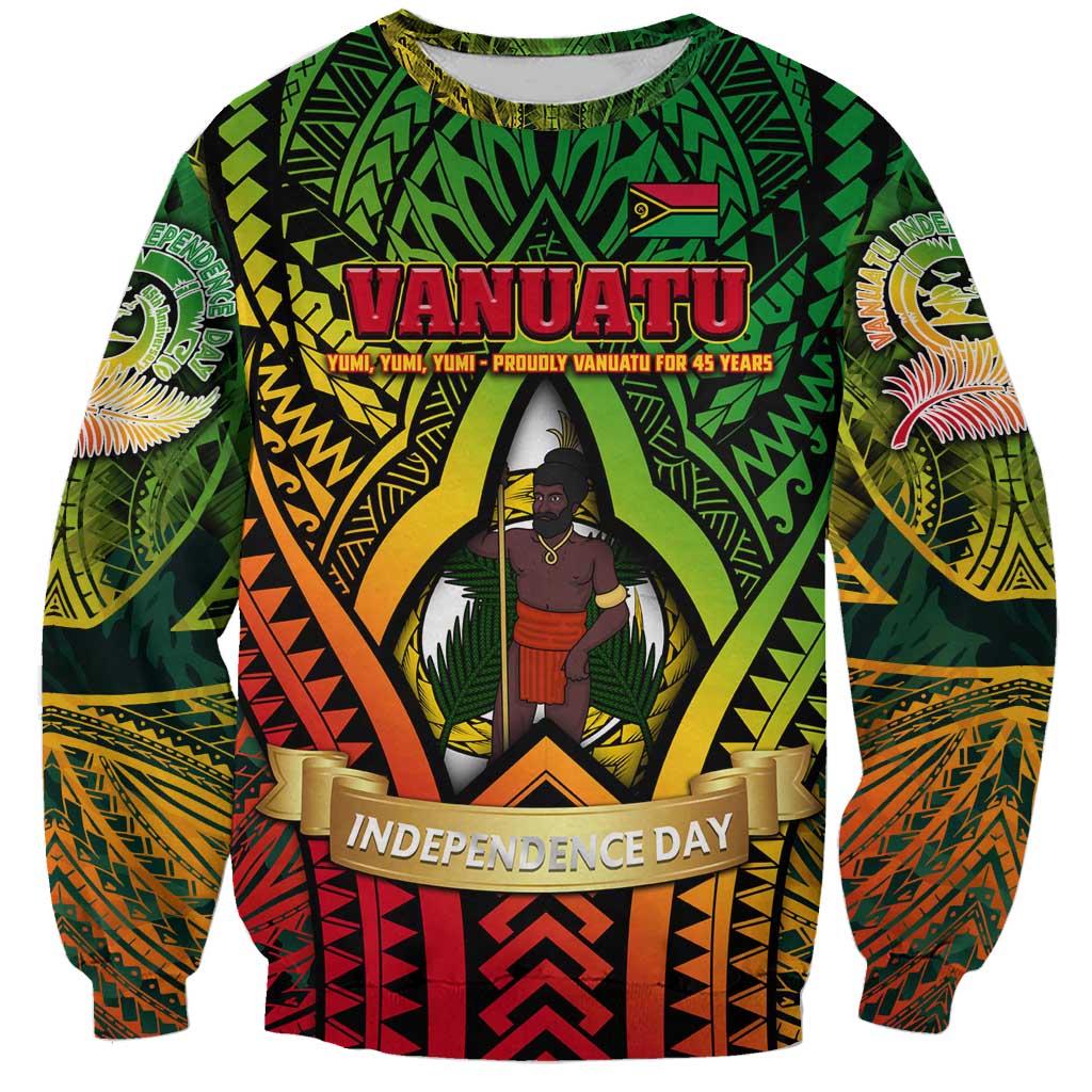 Vanuatu 45th Independence Anniversary Sweatshirt Embracing Our Traditions Shaping Our Future