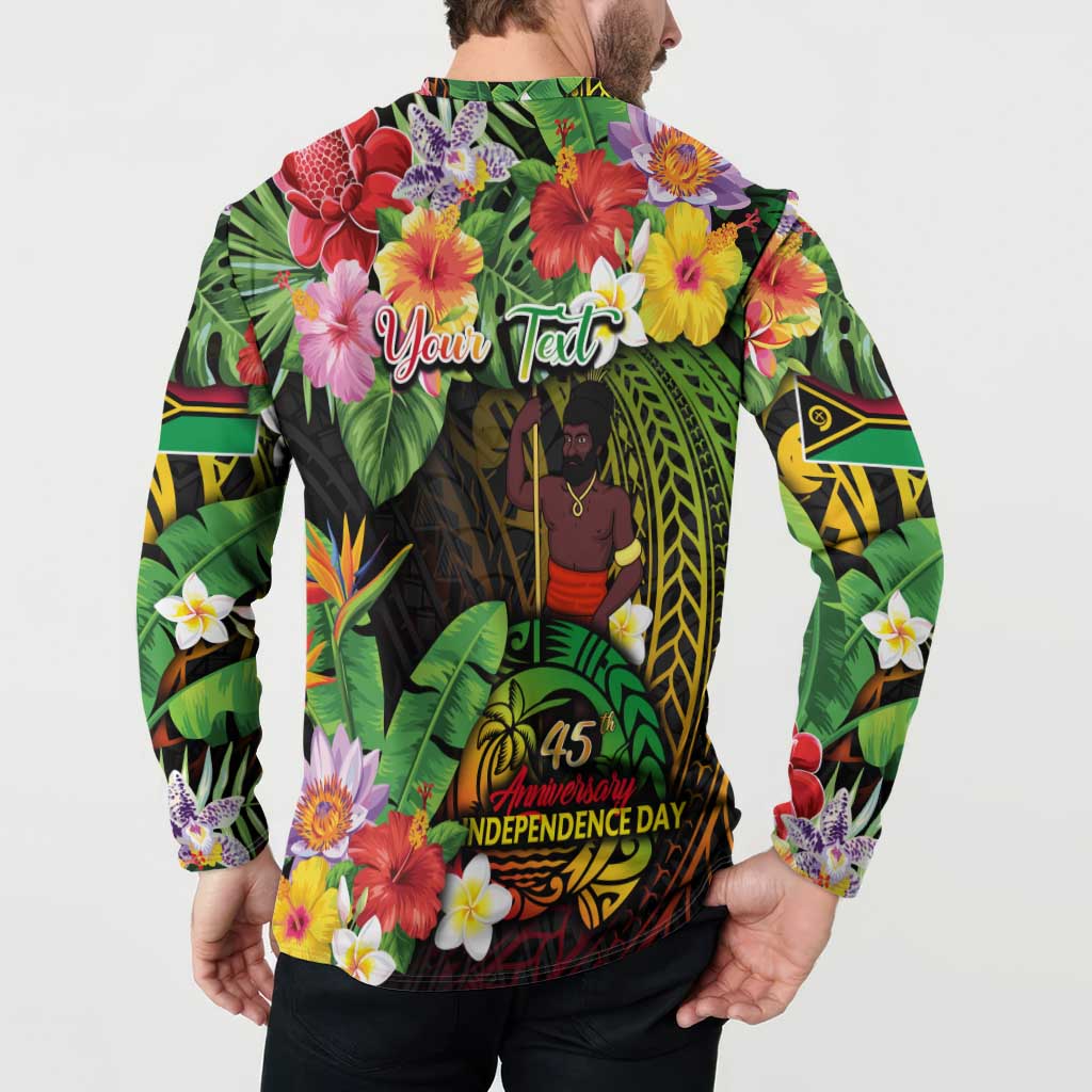 45th Anniversary of Freedom Vanuatu Button Sweatshirt Island Pride Cultural Power Pacific Unity