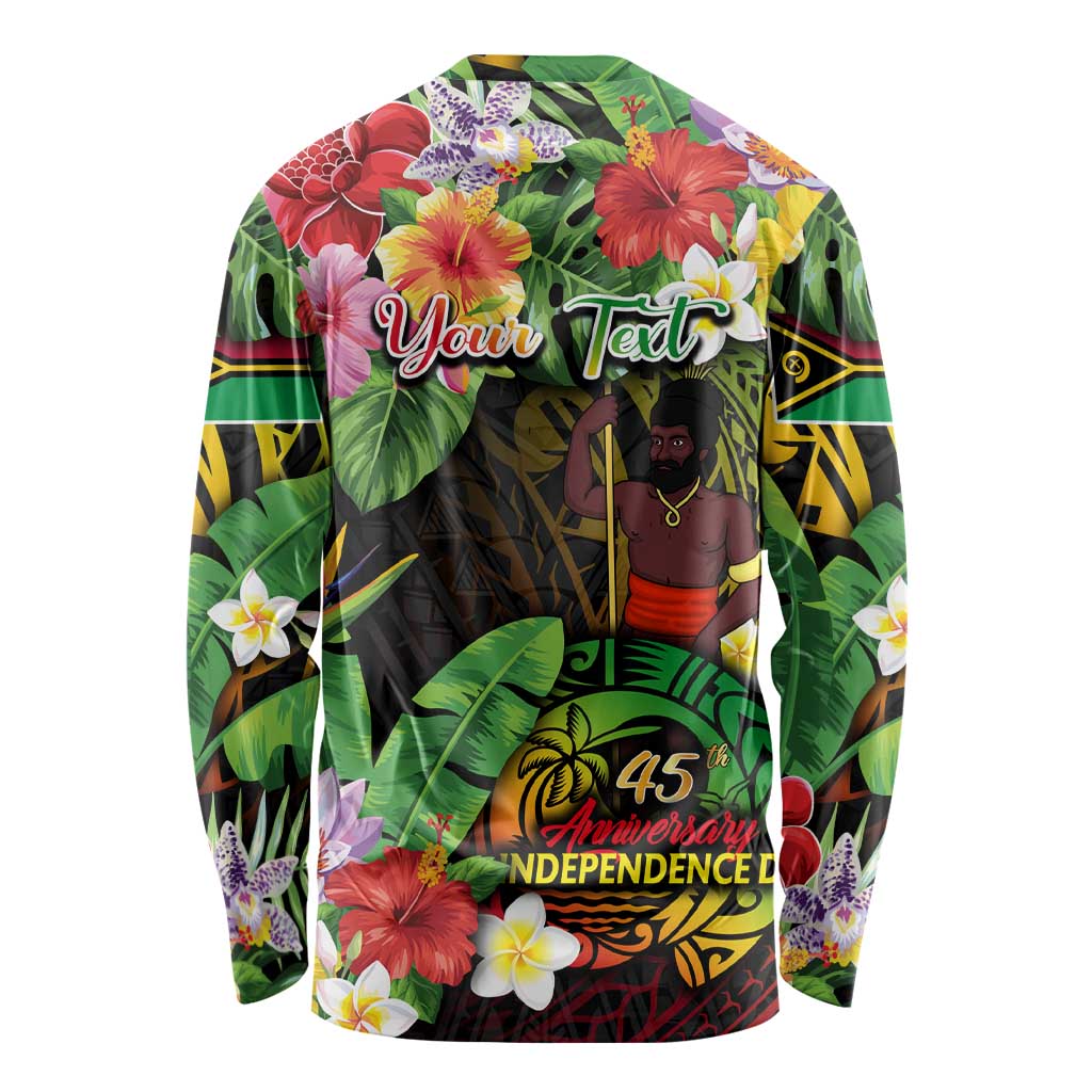 45th Anniversary of Freedom Vanuatu Long Sleeve Shirt Island Pride Cultural Power Pacific Unity