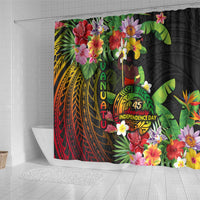 45th Anniversary of Freedom Vanuatu Shower Curtain Island Pride Cultural Power Pacific Unity