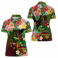45th Anniversary of Freedom Vanuatu Women Polo Shirt Island Pride Cultural Power Pacific Unity
