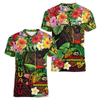 45th Anniversary of Freedom Vanuatu Women V-Neck T-Shirt Island Pride Cultural Power Pacific Unity