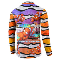The Ocean Best Dad Button Sweatshirt Like Marlin Happy Fathers Day To a True Hero DT02 - Polynesian Pride