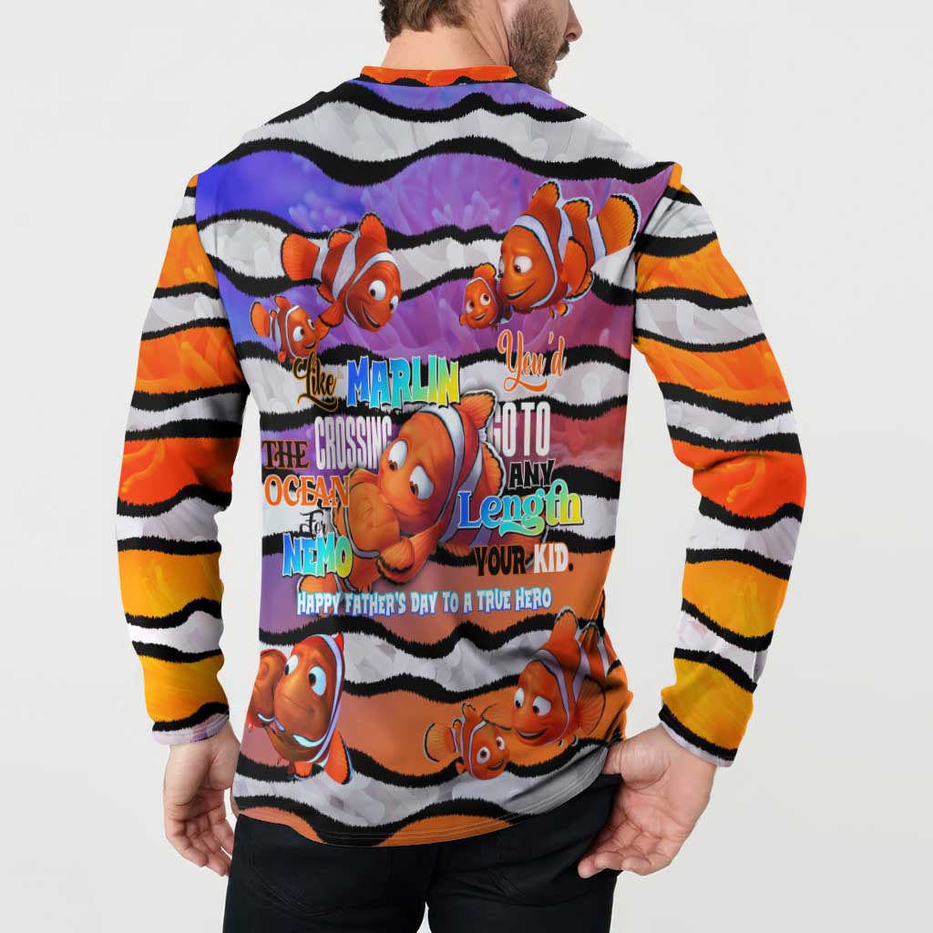 The Ocean Best Dad Button Sweatshirt Like Marlin Happy Fathers Day To a True Hero DT02 - Polynesian Pride