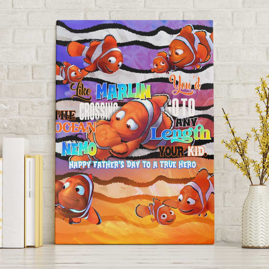 The Ocean Best Dad Canvas Wall Art Like Marlin Happy Fathers Day To a True Hero - Polynesian Pride