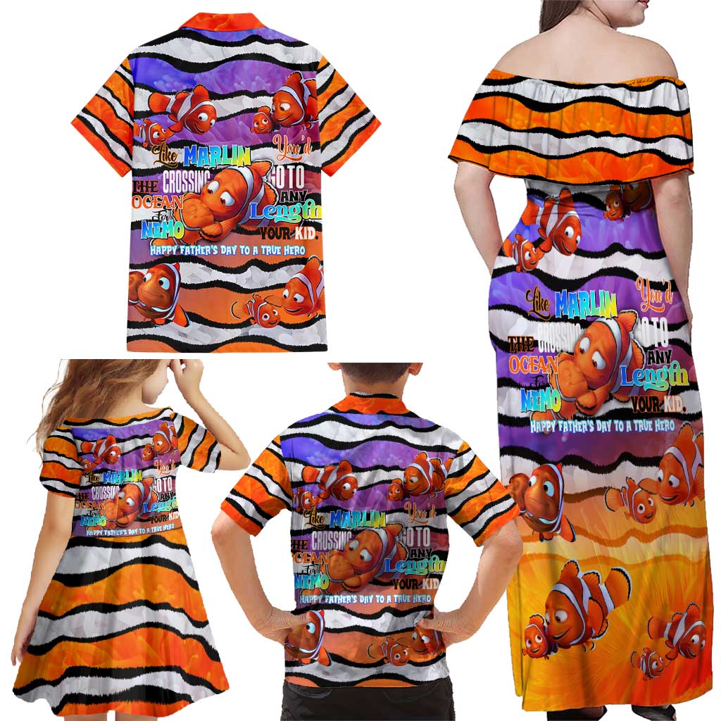 The Ocean Best Dad Family Matching Off Shoulder Maxi Dress and Hawaiian Shirt Like Marlin Happy Fathers Day To a True Hero DT02 - Polynesian Pride