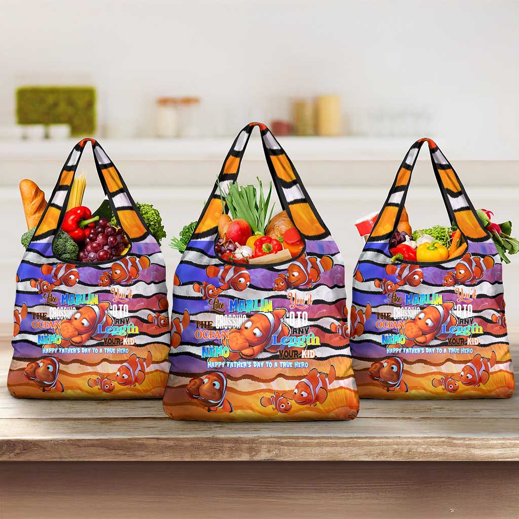 The Ocean Best Dad Grocery Bag Like Marlin Happy Fathers Day To a True Hero - Polynesian Pride