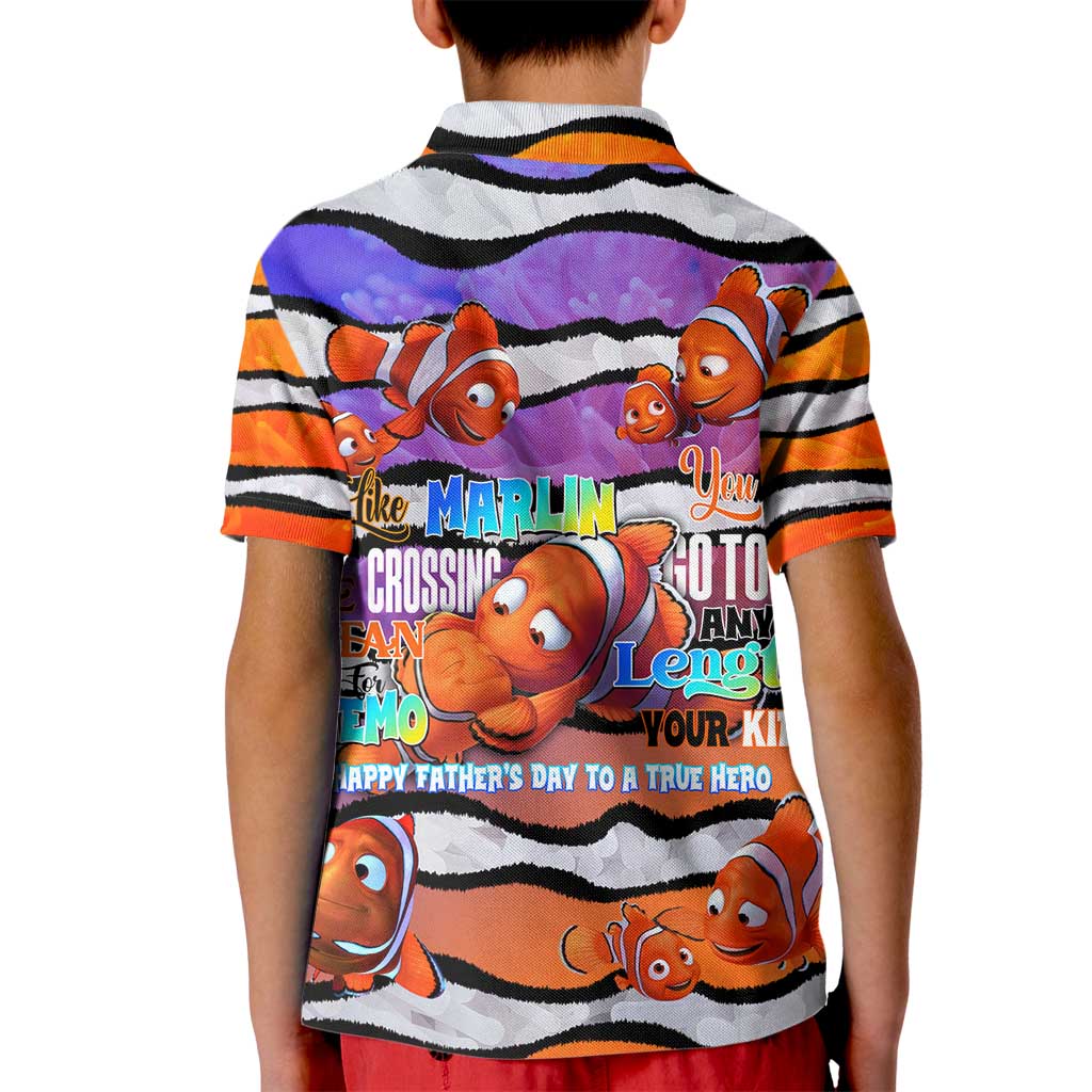 The Ocean Best Dad Kid Polo Shirt Like Marlin Happy Fathers Day To a True Hero DT02 - Polynesian Pride
